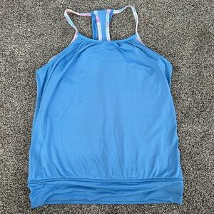 Ivivva Blue Double Dutch Racerback Tank Top